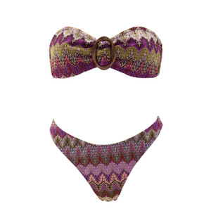 Nocturnal Sky Bandeau Broderie Bikini (L)