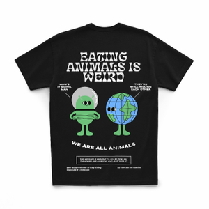 Eating Animals Is Weird Tee - Black (L)