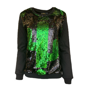 Reversible Sequin Green Cactus Sweatshirt (3XL)