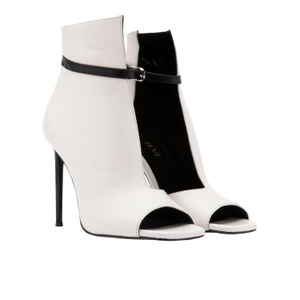 Kerly Cream Leather Women's Heeled Boot (3 UK)