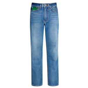 Model D High-Rise Straight Jeans - Washed Blue (29")