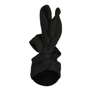 Twisturban Turban Black Handkerchief Linen