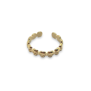 Eternity Skull Ear Cuff Yellow Gold
