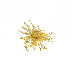 All Gold Sunny Handmade Crochet Ring