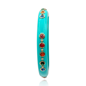 Holland Turquoise Resin Studded Resin Bangle