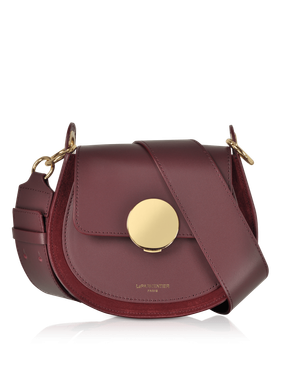 Yucca Suede & Leather Shoulder Bag - Burgundy