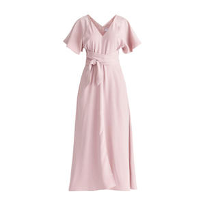 Maxi Waist Tie Dress In Lilac (S)