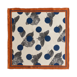 Noir Floral Silk Pocket Square