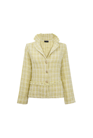 Tiered Tweed Jacket Yellow (XL)