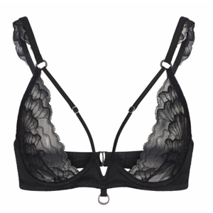 Inquisitor Demi Lace Black Bra (32D)