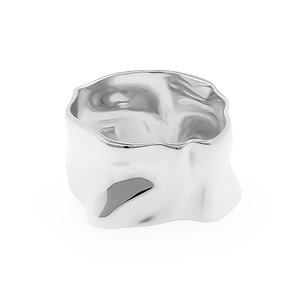 Men's Silver Wave Ring (T (UK))
