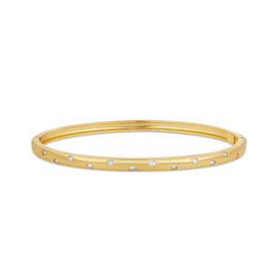 Inlay Stone Bangle - Gold (M)