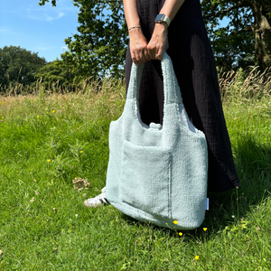 Mabel & Fox - Teddy Tote Bag - Ice Blue