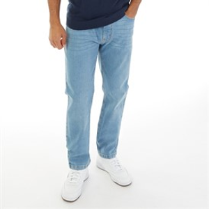 Avant Garde Mens Harlow Regular Fit Stretch Jeans Midwash