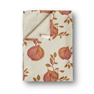 AGA Pomegranate Ecru Tea Towel