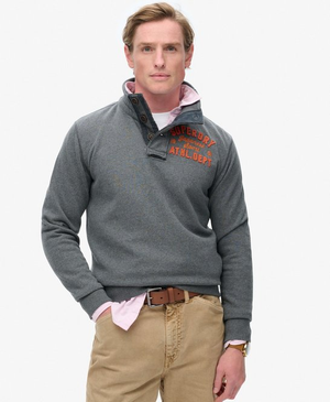 Vintage Athletic Half Button Sweatshirt