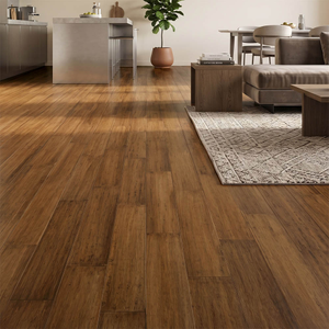 Solid Autumn Hazelnut Strand Woven 125mm Click BONA Coated Bamboo Flooring 2.29m