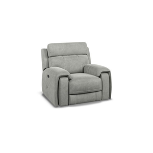 Leo Recliner Armchair in Billy Joe Dove Grey Fabric