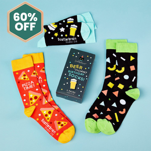 Scatterbrain Beer-rilliant Birthday 3pk Socks