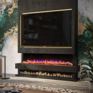 Ezee Glow Celestial 60" Electric Fire Self Build Media Wall Kit