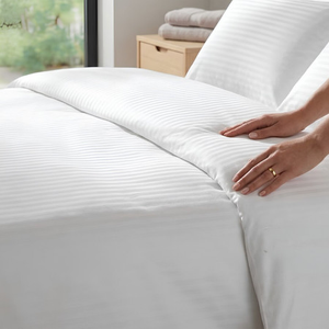 200TC Sateen Stripe Microfibre Duvet Cover Sets