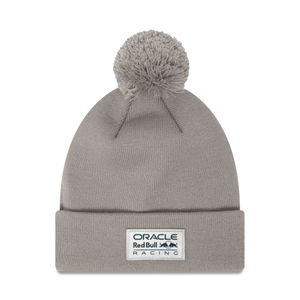 Red Bull Team Grey Bobble Knit Grey Beanie Hat