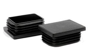 Rectangular Tube Inserts 25.00mm x 15.00mm To Fit Tube Outside Dimension - Millimetres (OD) 0.80 - 2.50mm Tube Wall Thickness (WT) Black