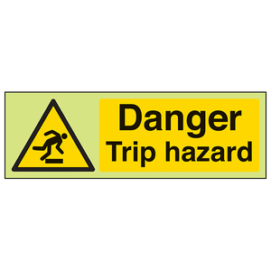 GITD Warning General-Danger trip hazard-300 x 100mm