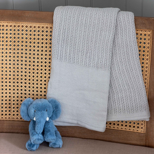 Mabel & Fox - Cellular Baby Blanket - Grey