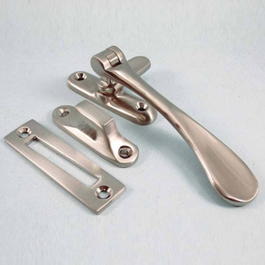 Victorian Casement Handle & Window Fastener - Reversible - Satin Nickel