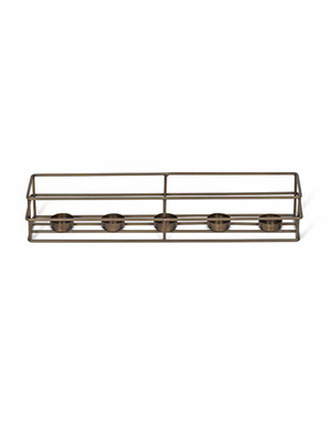 Brompton Tealight Holder Antique Brass Finish