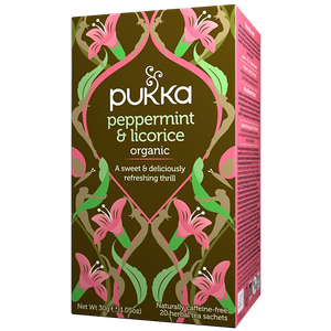 Pukka Caffeine-free Tea FairWild licorice root, the minty brilliance of fresh peppermint leaves 20 Pieces of 2 g