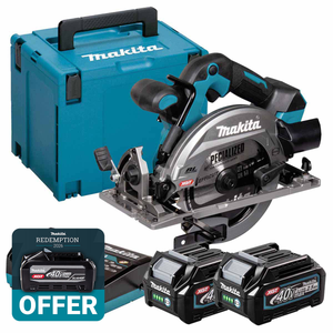Makita HS012GD202 40V Max XGT Brushless Circular Saw with 2x 2.5Ah Batteries