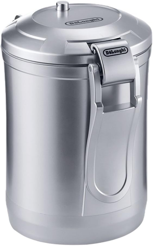 De'Longhi DLSC068 5513290061 Vacuum Sealed Coffee Canister 1.6L Brushed Silver 