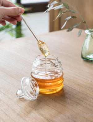 Murcot Honey Pot - Recycled Glass, Clear