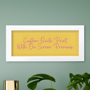 Custom Landscape Quote Print - 2 Lines of Text