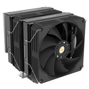 GameMax Twin600 Dual-Tower Black CPU Tower Air Cooler PWM Fan 6 Heat Pipes - GMX-TWIN600-BK