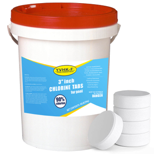 50 lbs 3 Inch Stabilized Chlorine Tablets for Sanitizing Swimming Pools, Slow Dissolving 90% available chlorine