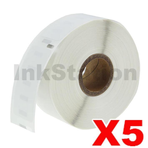 5 x Dymo SD11352 / S0722520 Compatible White Label Roll 25mm x 54mm - 500 labels per roll (with chip) for LabelWriter 550/5XL