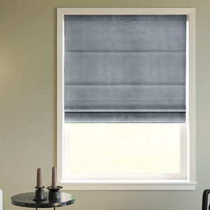 Velvet Opulence (Blackout), Storm Grey - Roman Blind