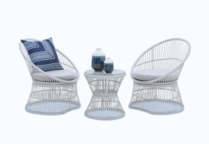 ORTIZ Light Grey 3 Piece Outdoor Patio Set
