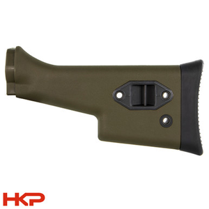 HK91, G3, HK33, HK53, HK93 Clubfoot Central Stock Section with Heavy Rubber Buttpad - OD Green