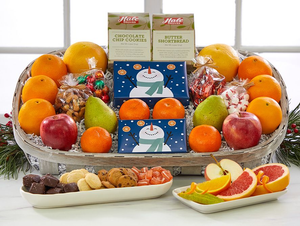 Deluxe Citrus Snowman Gift Tray