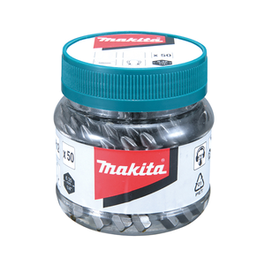 Makita B-26509 Screwdriver Bits in Jar 50 Piece PZ2x50mm