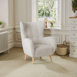 Alexander Accent Chair in Linen Cream Fabric