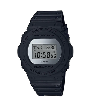 Casio G-Shock Watch Men's Round Metallic Silver Mirror Face