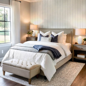 Belgravia Decor Beaded Wood Panel White Wallpaper - 5912