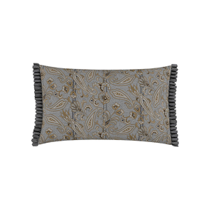 Oscar Cushion 70cm x 40cm, Charcoal & Tan