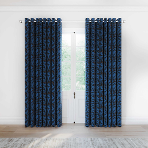 Leni Lined Curtains, Blue