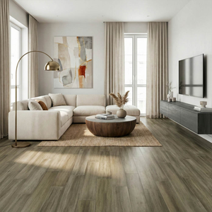 Solid Antique Taupe Strand Woven 125mm Click BONA Coated Bamboo Flooring 2.29m